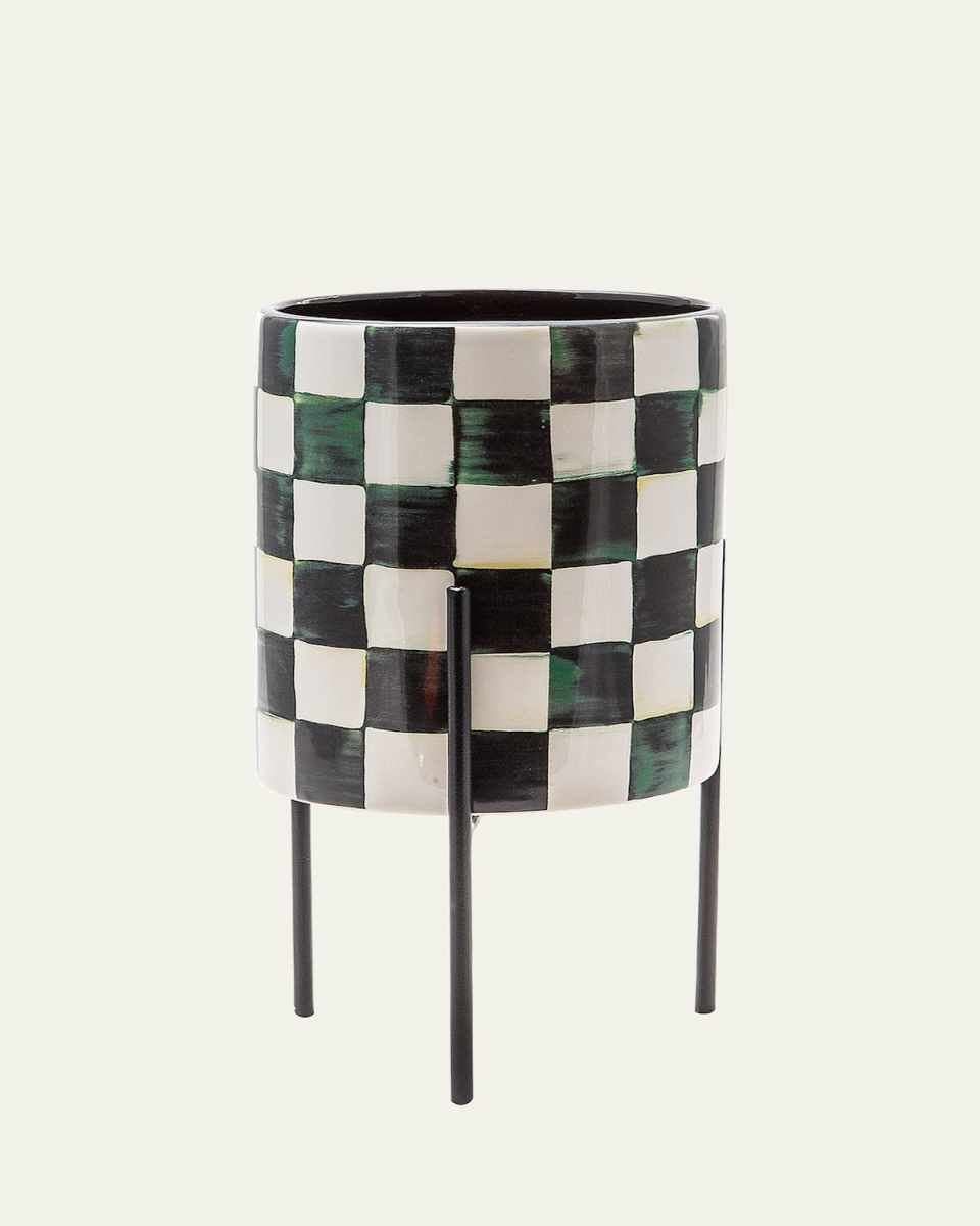 Courtly Check Tabletop Planter